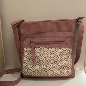 Claire's Blush and Beige Crossbody Bag